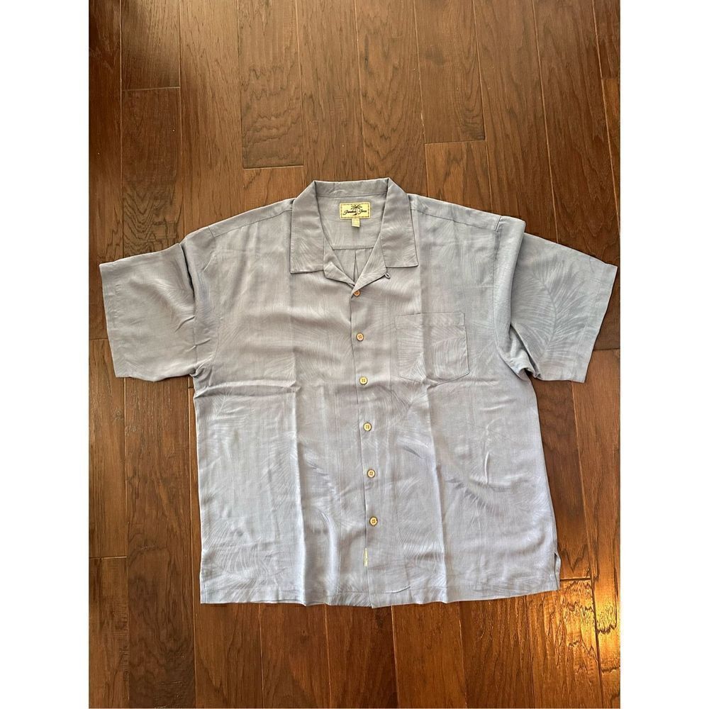 Jamaica Jaxx 100% Silk Button Down Shirt